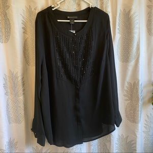 Lane Bryant Beaded Blouse - NWT